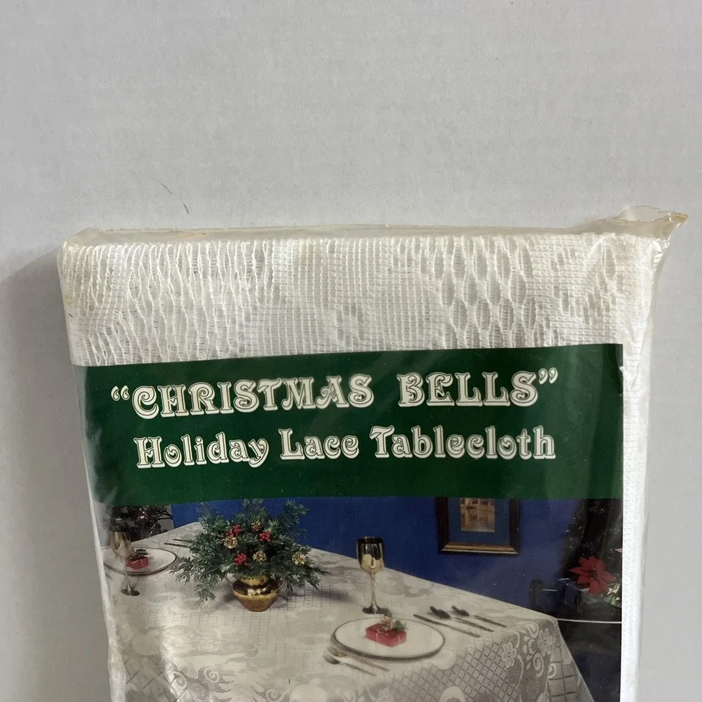 Christmas Bells Holiday Lace Tablecloth 52